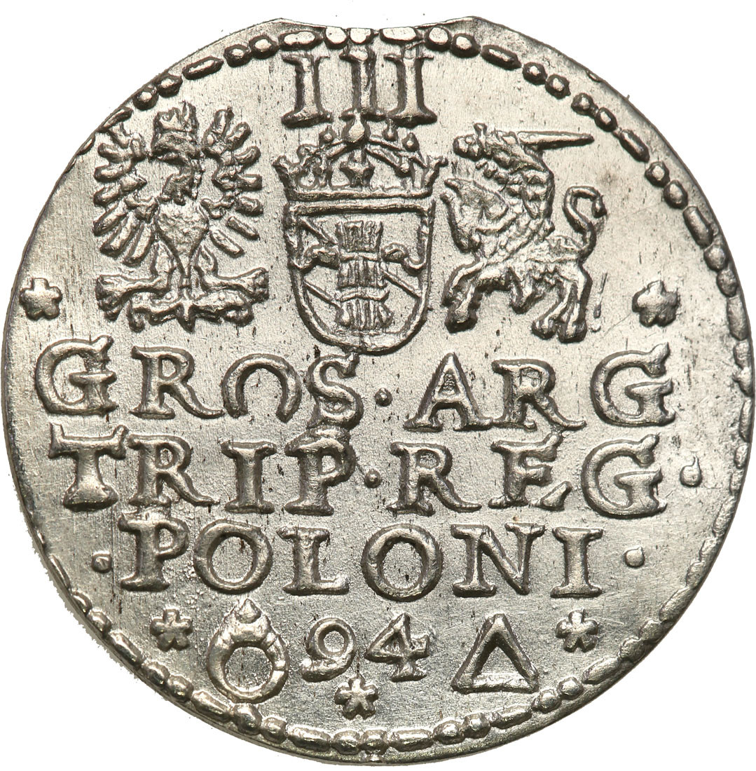 Zygmunt III Waza. Trojak (3 grosze) 1594, Malbork  - NIENOTOWANY